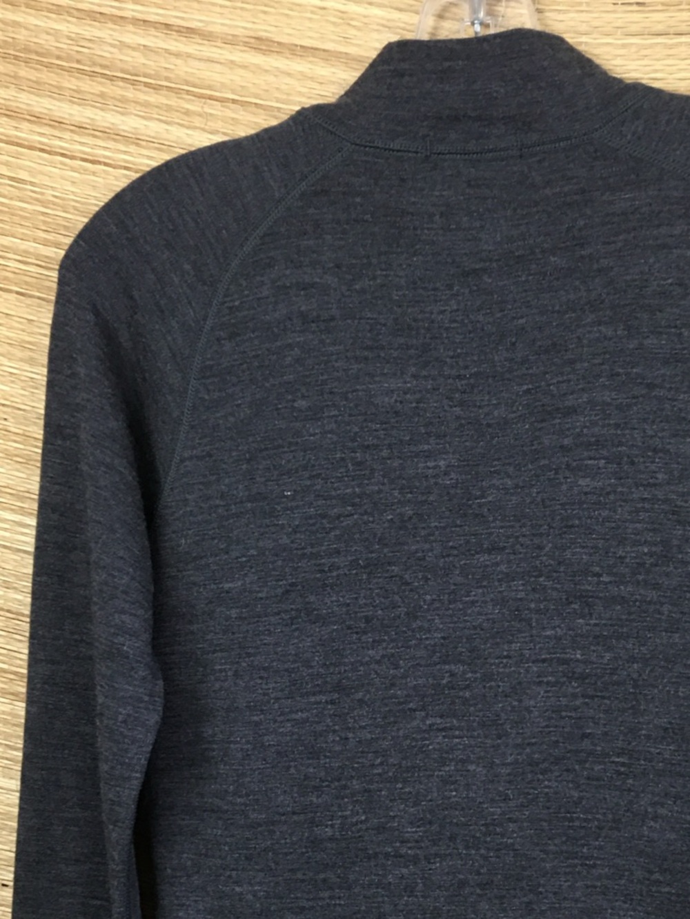 MERIWOOL Layers Midweight 250g 100% Merino Wool Quarter Zip Top In Charcoal M - Picture 8 of 14